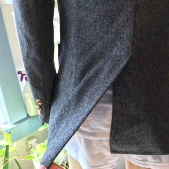 VTG JR Bazaar Wool 2 buttons 3 Pockets Gray Jacket Blazer Women Size 7 Pockets - Picture 5 of 8